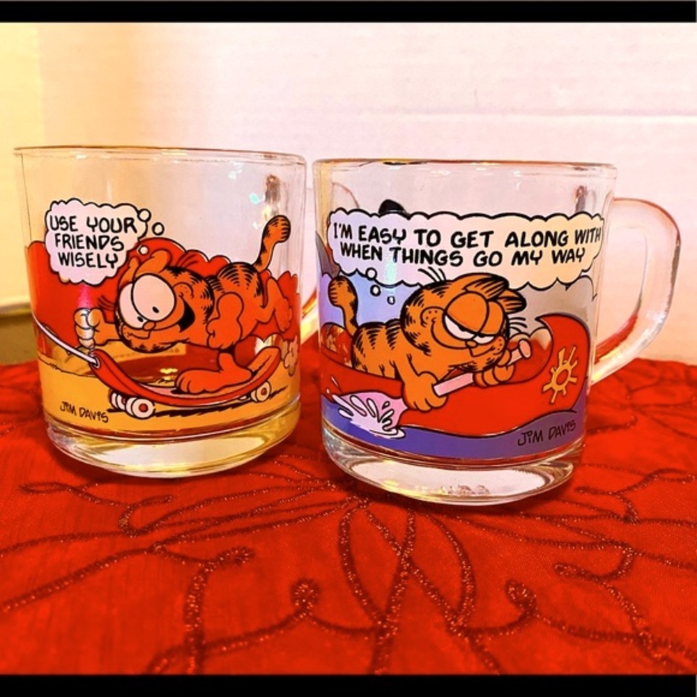 Vintage Anchor Hocking Garfield McDonalds Glasses